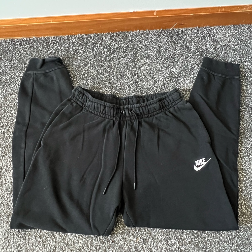 Nike Black Joggers with White Logo
